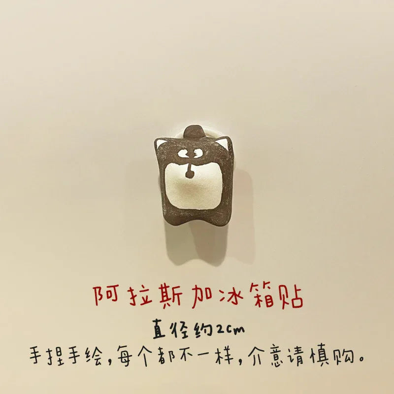 Ceramic dog | Handmade refrigerator magnet - PetCeramicArt