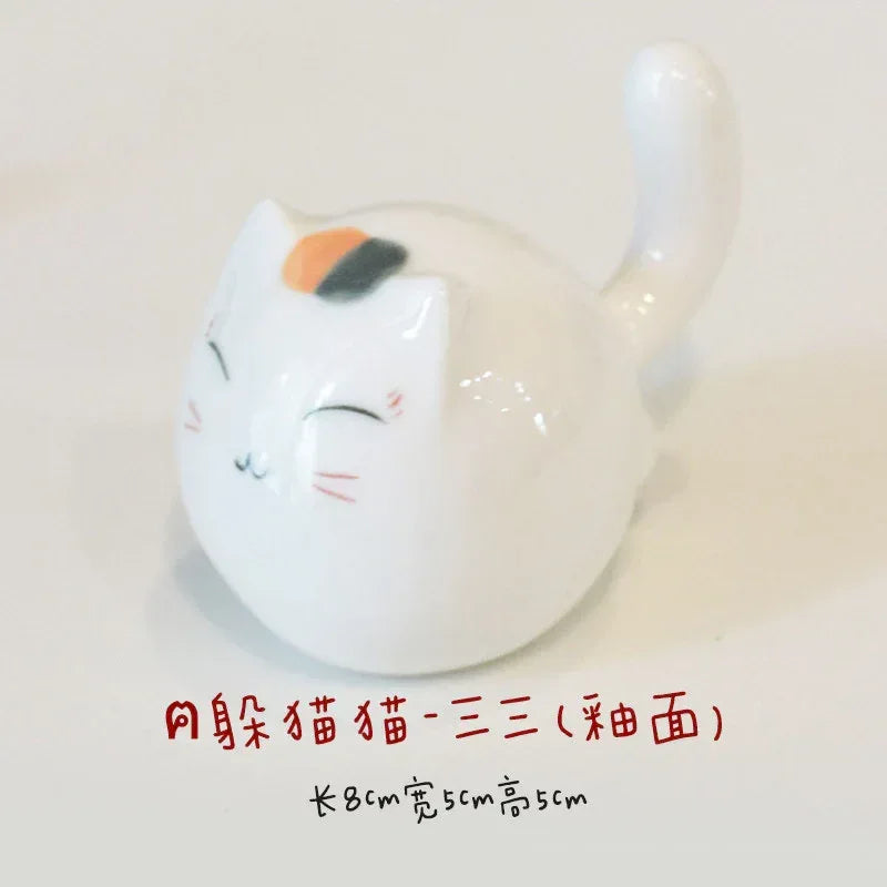 Round Cat | Glossy glazed finish - PetCeramicArt