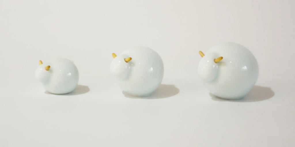 Ceramic sheep figurine | Cute mascot doll - PetCeramicArt