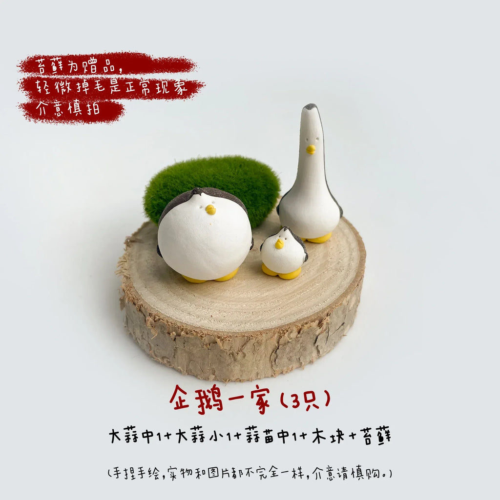 Penguin ceramic figurines | Set - PetCeramicArt