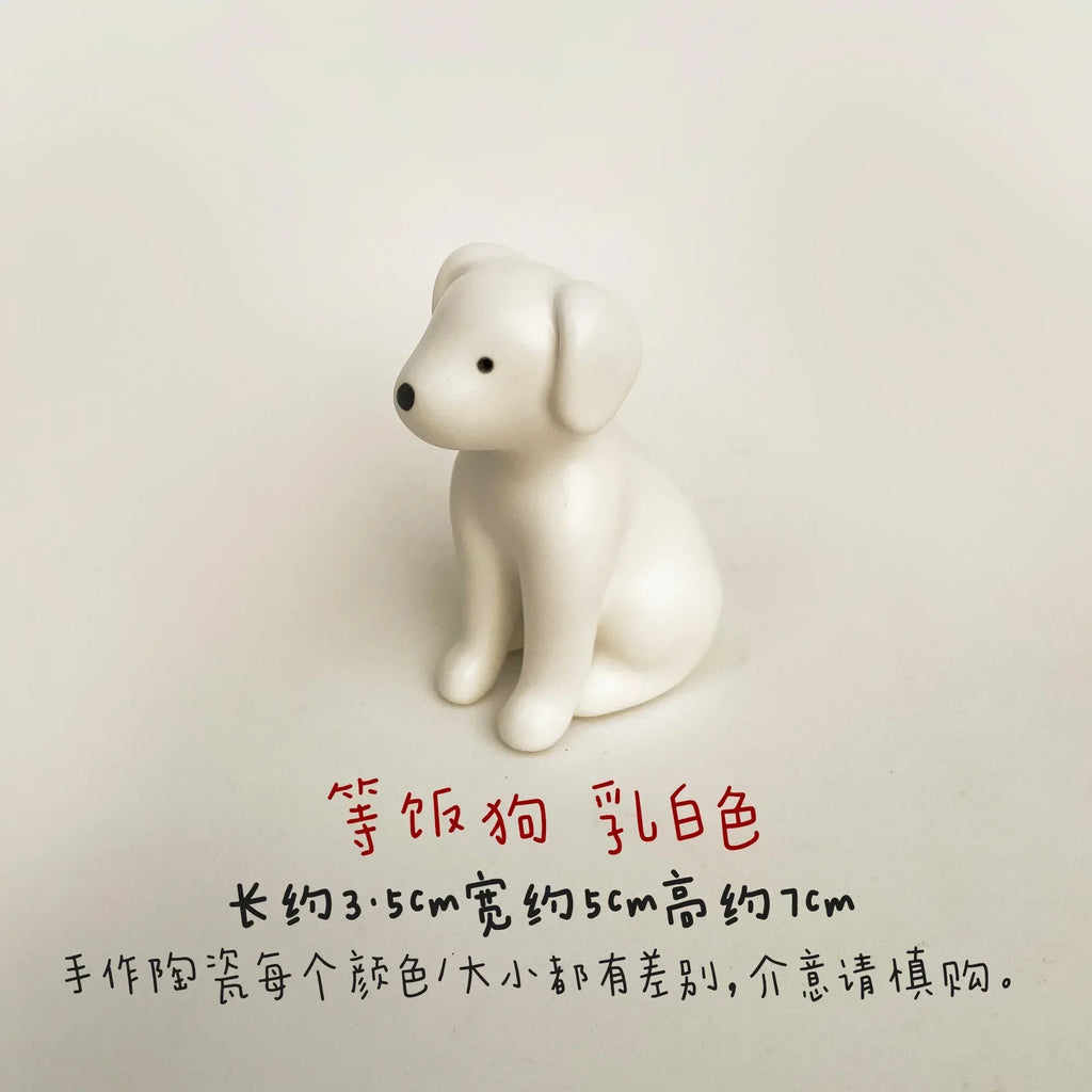 Waiting Dog | Handmade Sculpture - PetCeramicArt