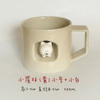 Magnetic dog-shaped coffee cup - PetCeramicArt