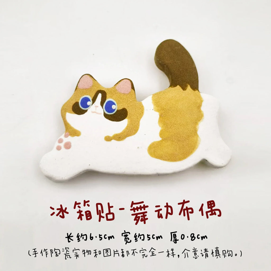 Cat refrigerator magnets - PetCeramicArt