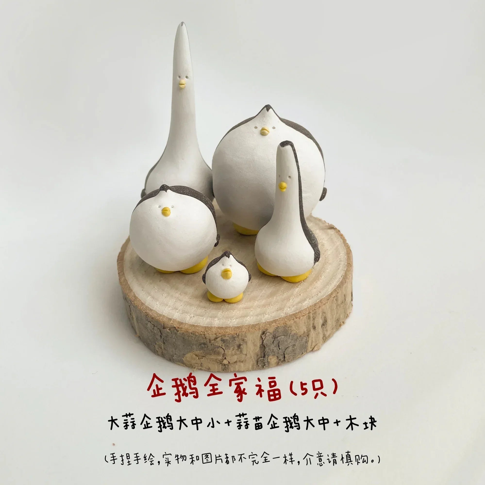 Penguin ceramic figurines | Set - PetCeramicArt