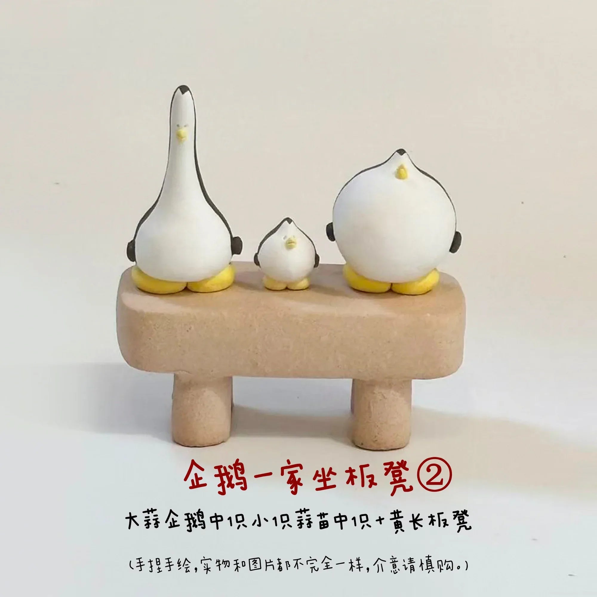 Penguin ceramic figurines | Set - PetCeramicArt