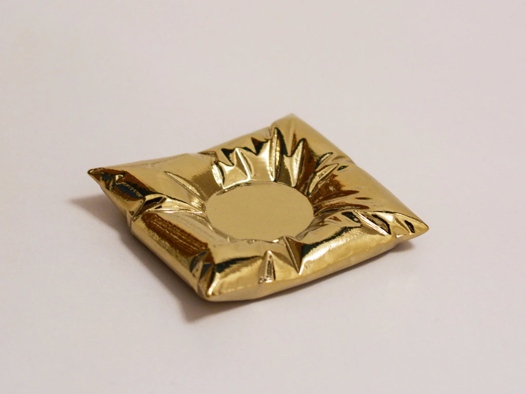 Ceramic candle holder base | Pillow shape - PetCeramicArt