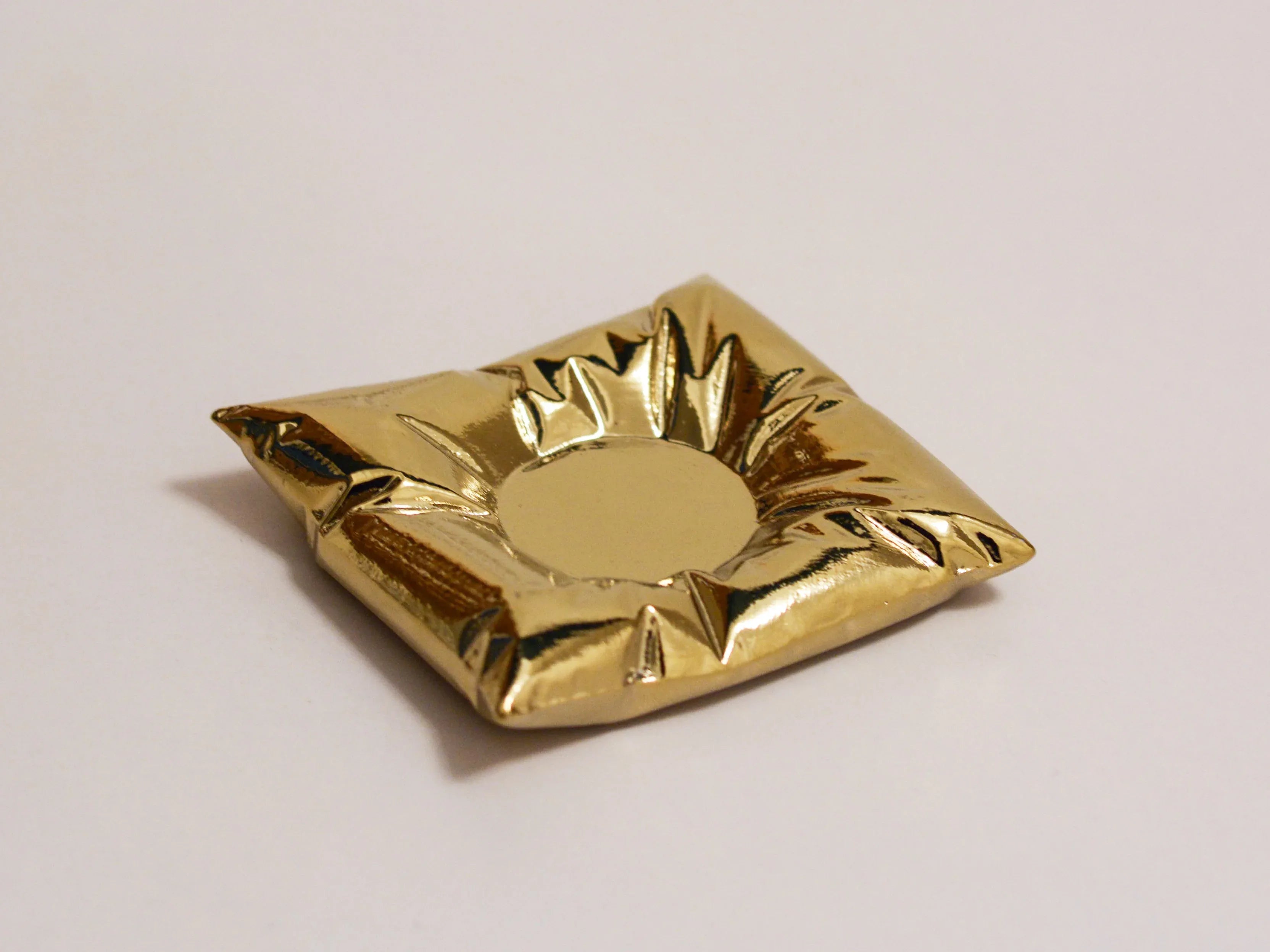 Ceramic candle holder base | Pillow shape - PetCeramicArt