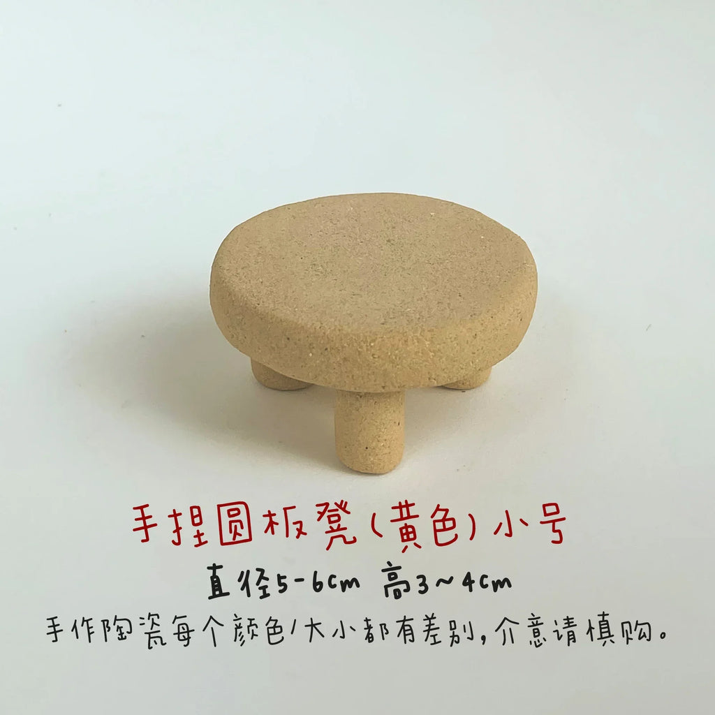Clay stool | Handmade decoration - PetCeramicArt