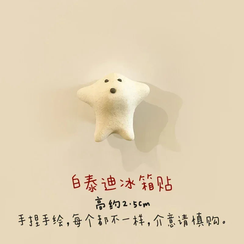 Ceramic refrigerator magnet | Cute dog design - PetCeramicArt