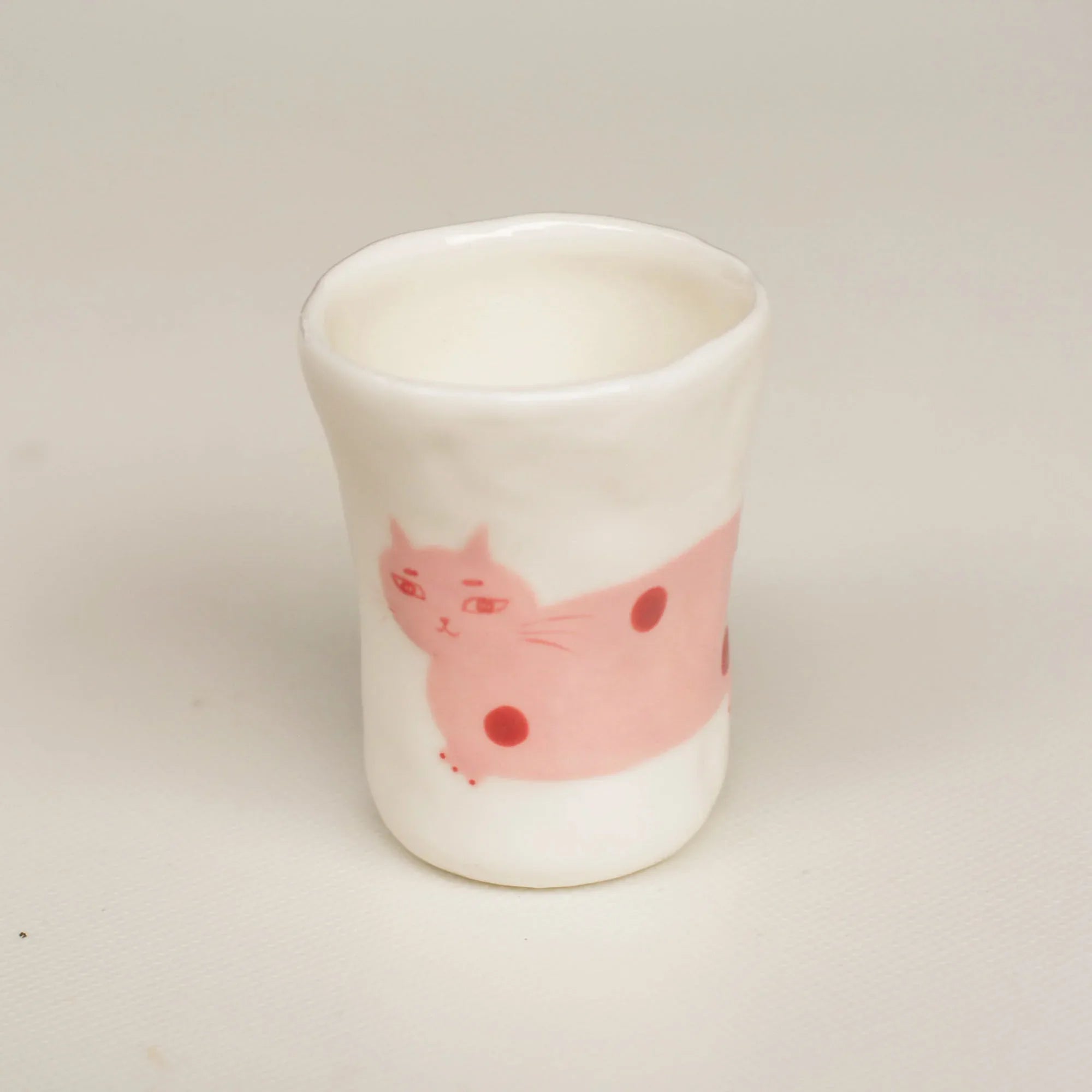 Ceramic hand-held cup | Dachshund mini cup - PetCeramicArt