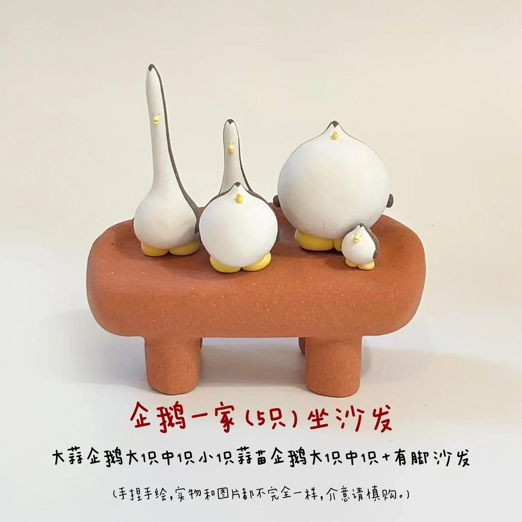 Penguin ceramic figurines | Set - PetCeramicArt