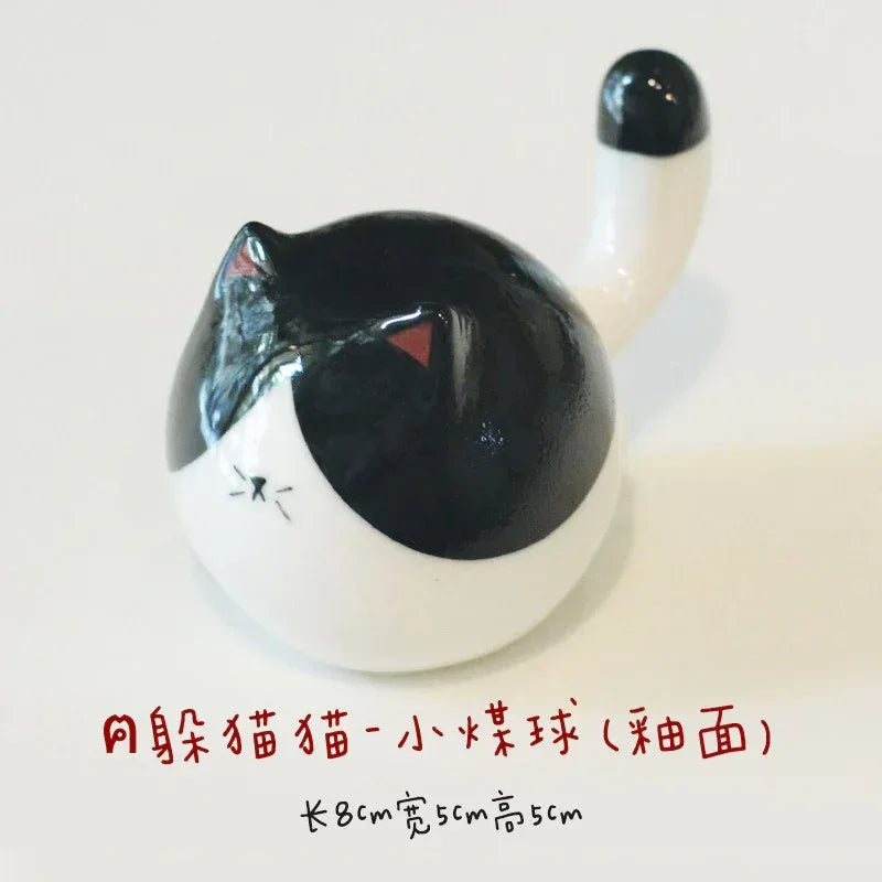 Round Cat | Glossy glazed finish - PetCeramicArt