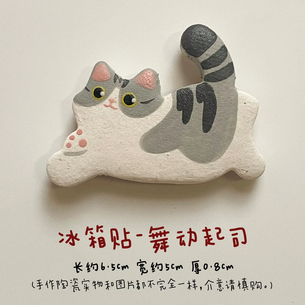 Cat refrigerator magnets - PetCeramicArt