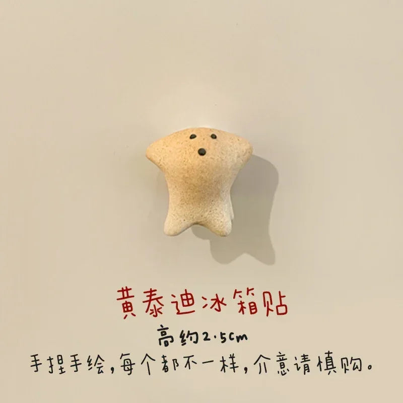 Ceramic refrigerator magnet | Cute dog design - PetCeramicArt