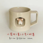 Magnetic dog-shaped coffee cup - PetCeramicArt