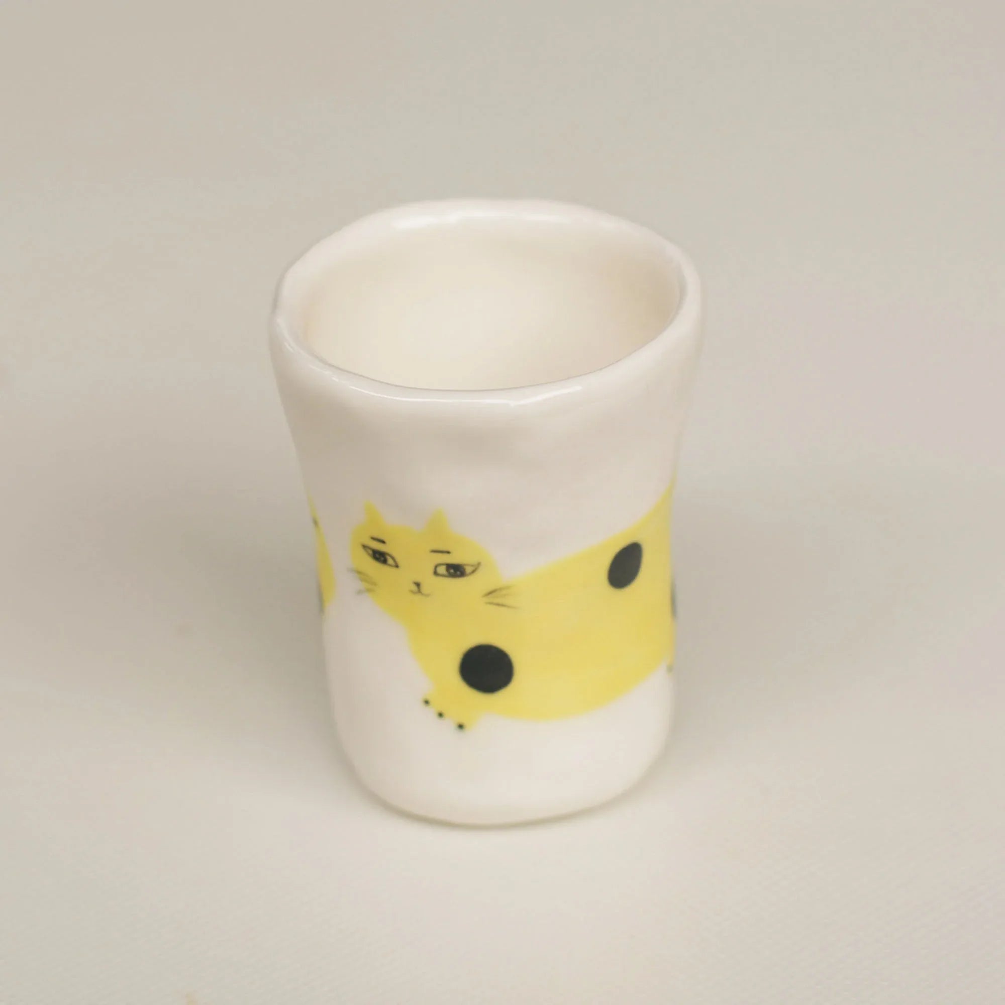 Ceramic hand-held cup | Dachshund mini cup - PetCeramicArt