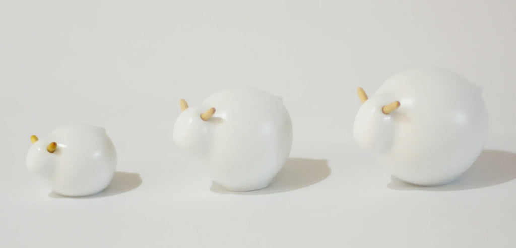 Ceramic sheep figurine | Cute mascot doll - PetCeramicArt