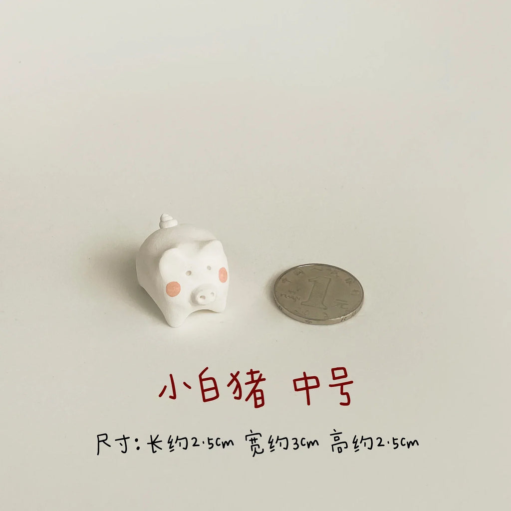 Pig figurines | Cute pig plush toys - PetCeramicArt