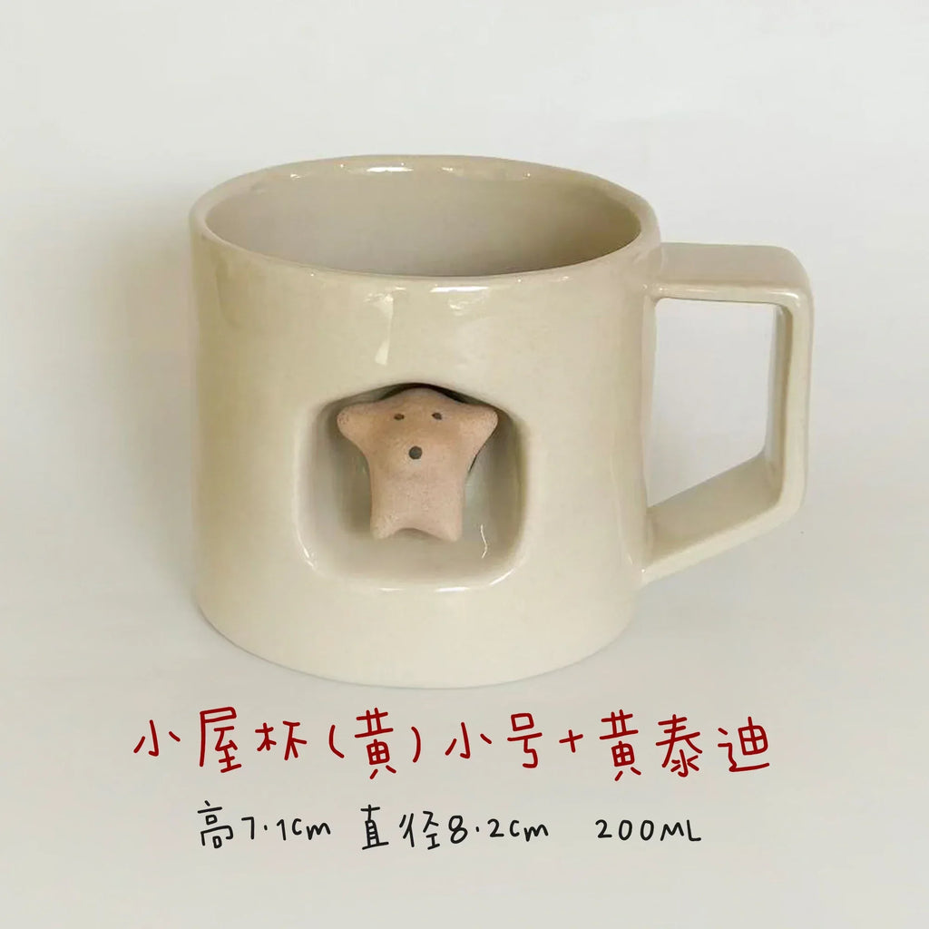 Magnetic dog-shaped coffee cup - PetCeramicArt