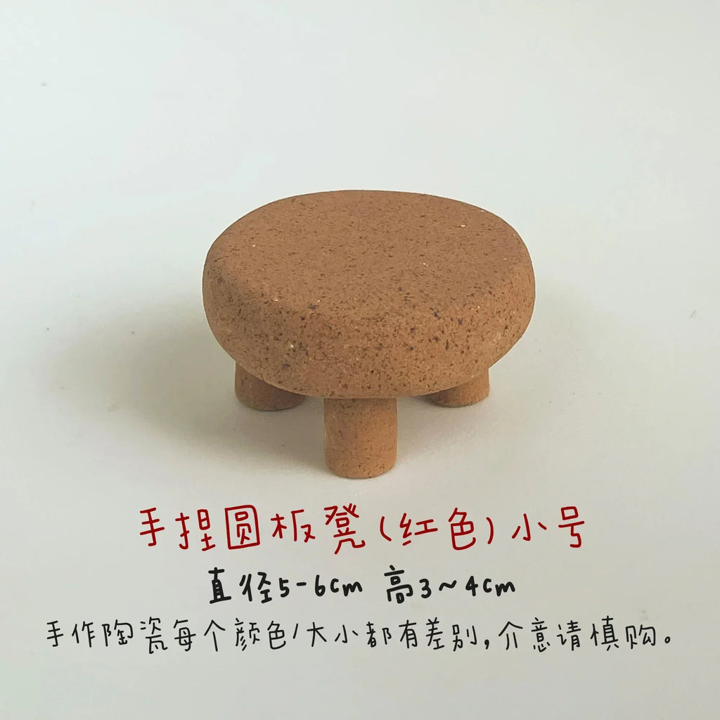 Clay stool | Handmade decoration - PetCeramicArt