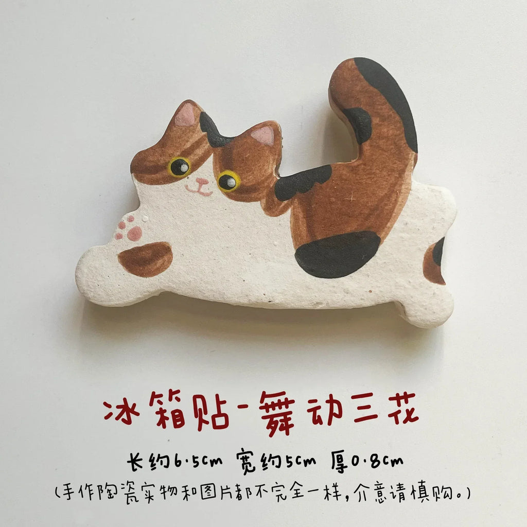 Cat refrigerator magnets - PetCeramicArt