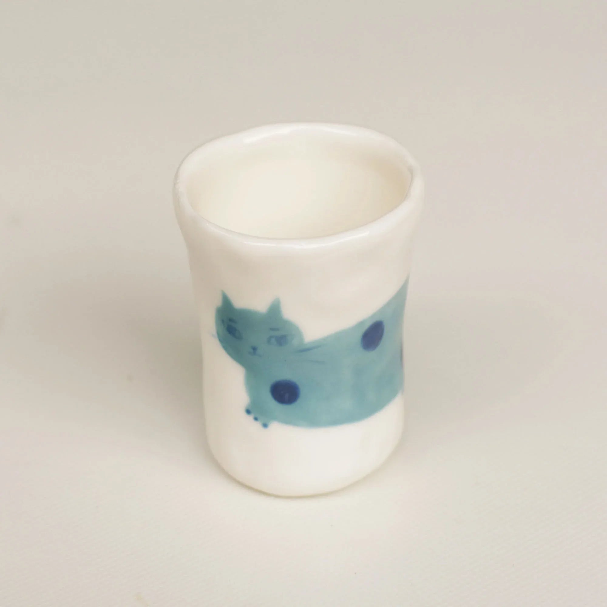Ceramic hand-held cup | Dachshund mini cup - PetCeramicArt