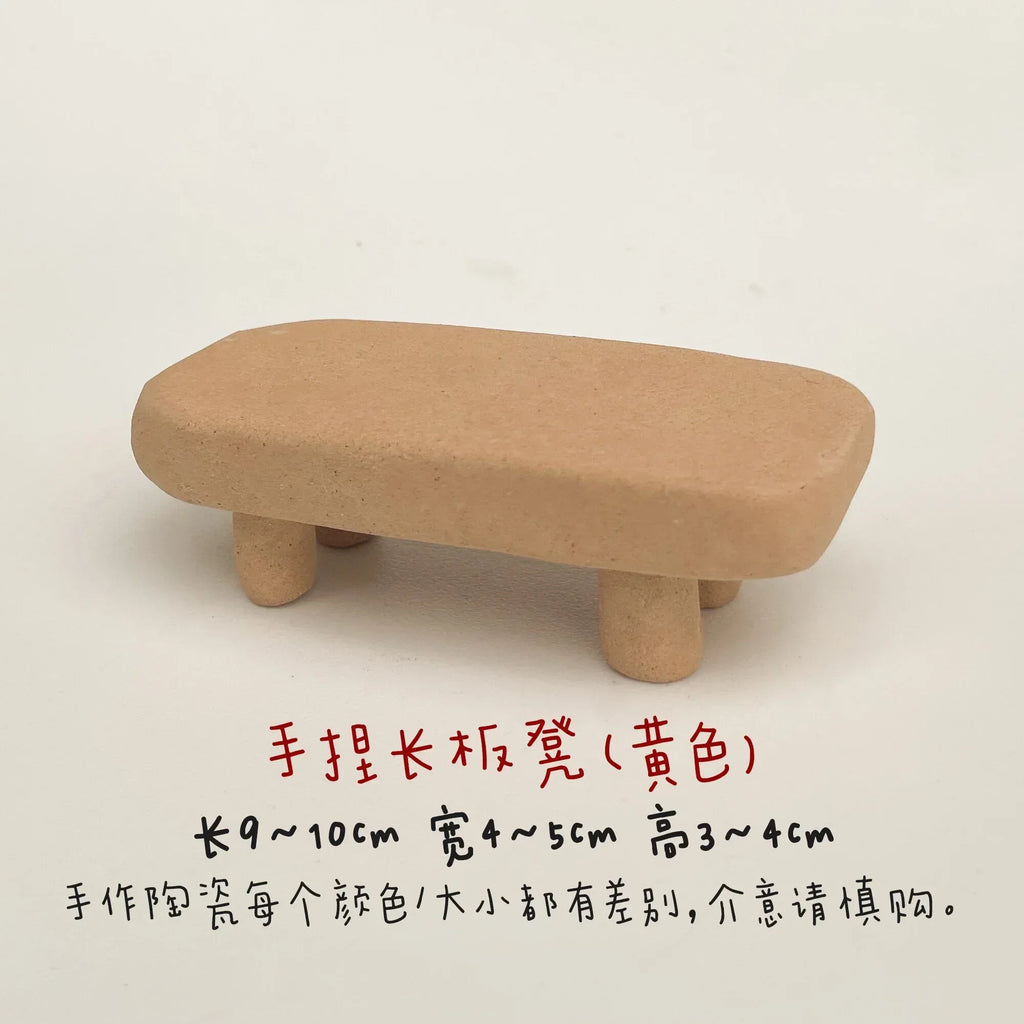 Clay stool | Handmade decoration - PetCeramicArt