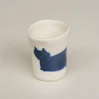 Ceramic hand-held cup | Dachshund mini cup - PetCeramicArt
