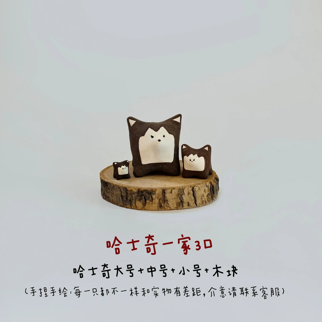 Husky ceramic figurine | Handmade gift - PetCeramicArt