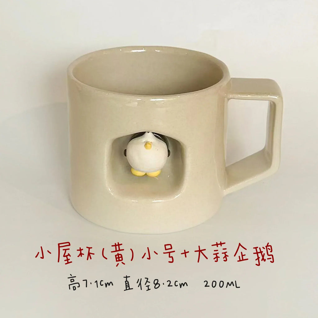 Magnetic dog-shaped coffee cup - PetCeramicArt