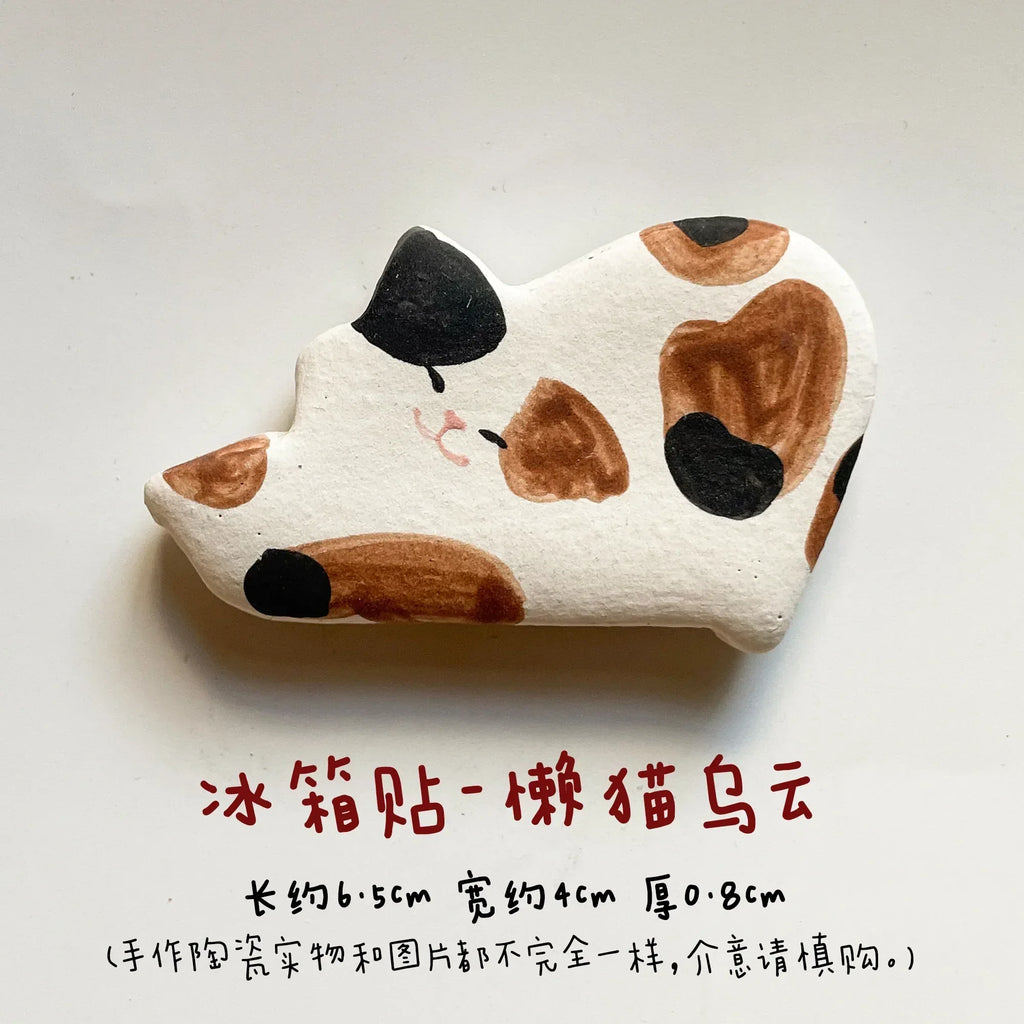 Cat refrigerator magnets - PetCeramicArt