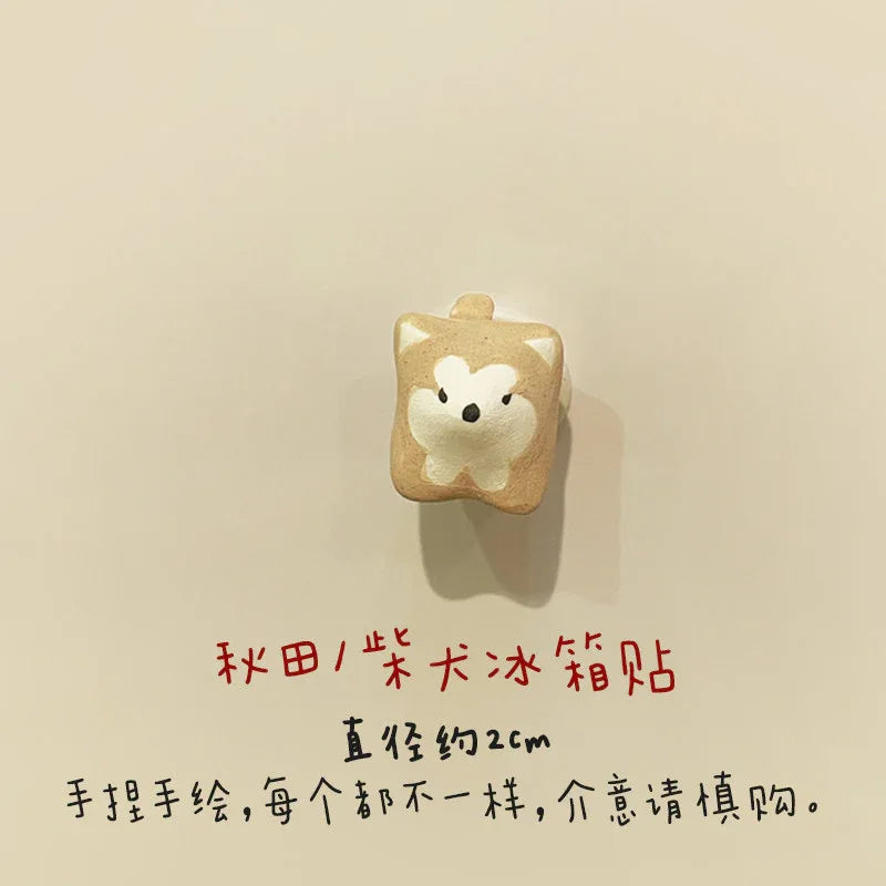 Ceramic dog | Handmade refrigerator magnet - PetCeramicArt