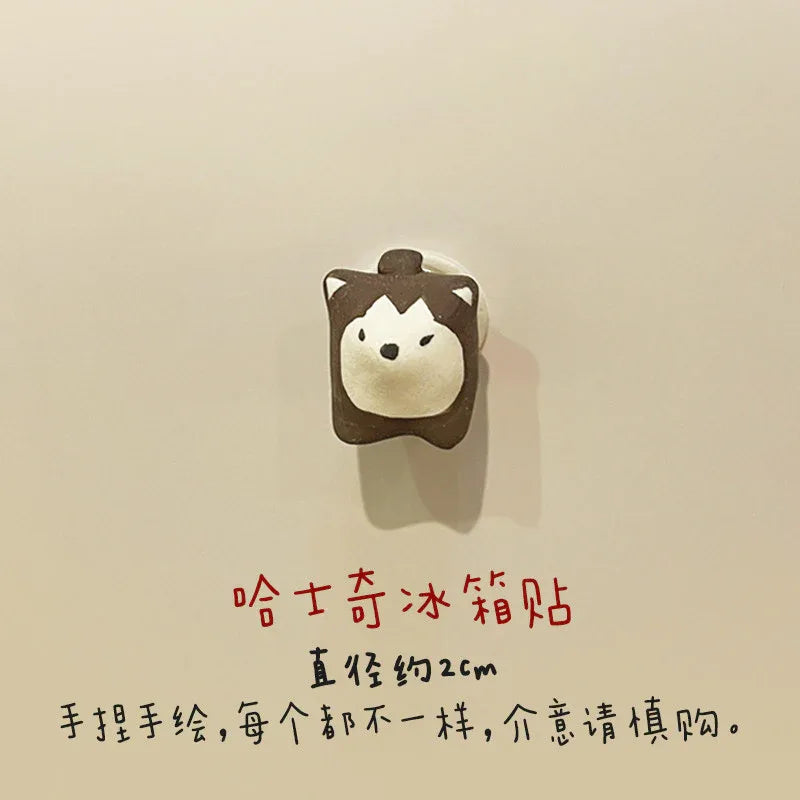 Ceramic dog | Handmade refrigerator magnet - PetCeramicArt