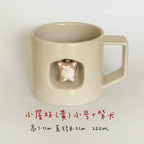 Magnetic dog-shaped coffee cup - PetCeramicArt