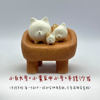 Samoyed mini plush toy | Handmade gift - PetCeramicArt