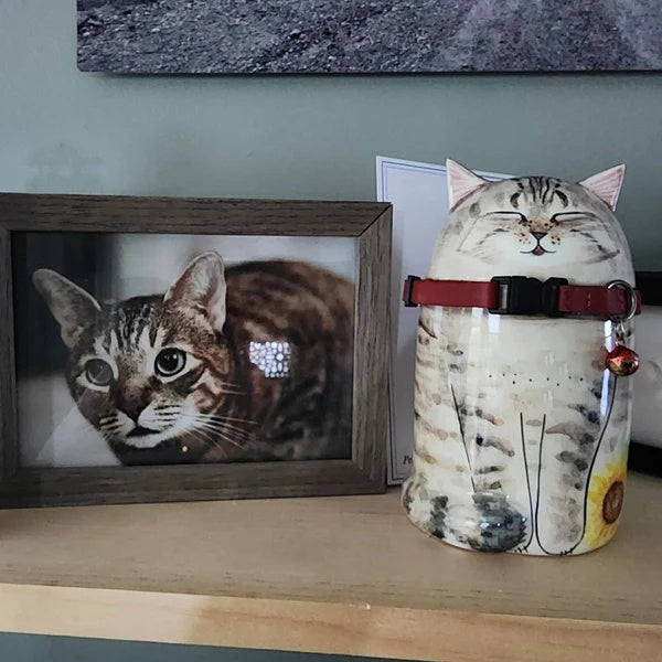 Cat Food Storage Jar/Urn-Customized Cat Memorial Gift