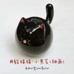 Round Cat | Glossy glazed finish - PetCeramicArt