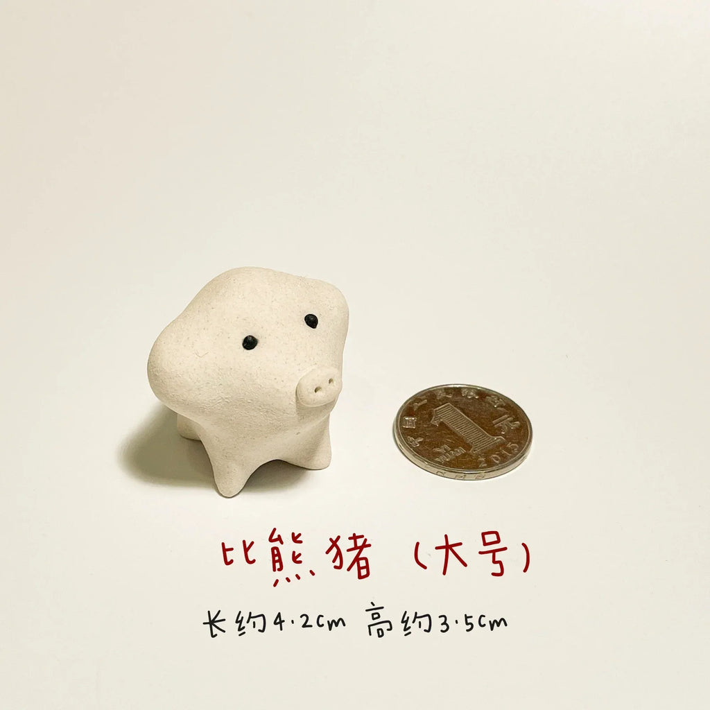 Pig figurines | Cute pig plush toys - PetCeramicArt