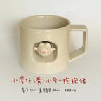 Magnetic dog-shaped coffee cup - PetCeramicArt