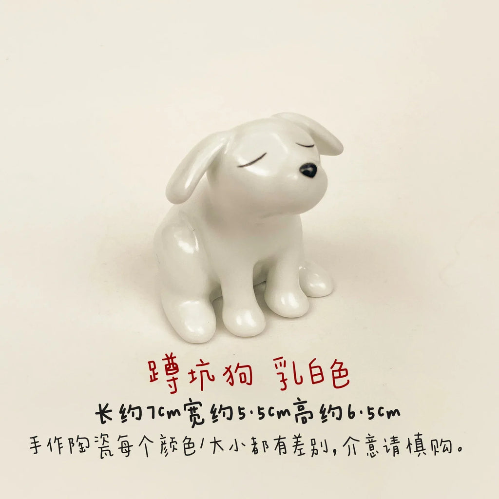 Sitting dog | Handmade ceramic - PetCeramicArt