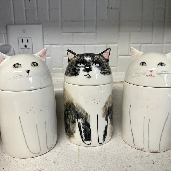 Cat Food Storage Jar/Urn-Customized Cat Memorial Gift