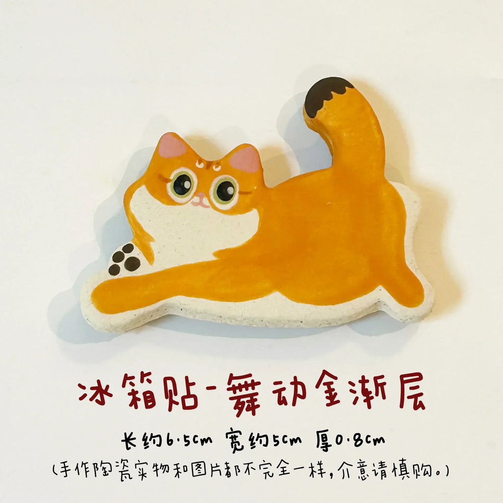 Cat refrigerator magnets - PetCeramicArt