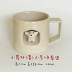 Magnetic dog-shaped coffee cup - PetCeramicArt