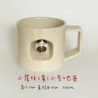 Magnetic dog-shaped coffee cup - PetCeramicArt