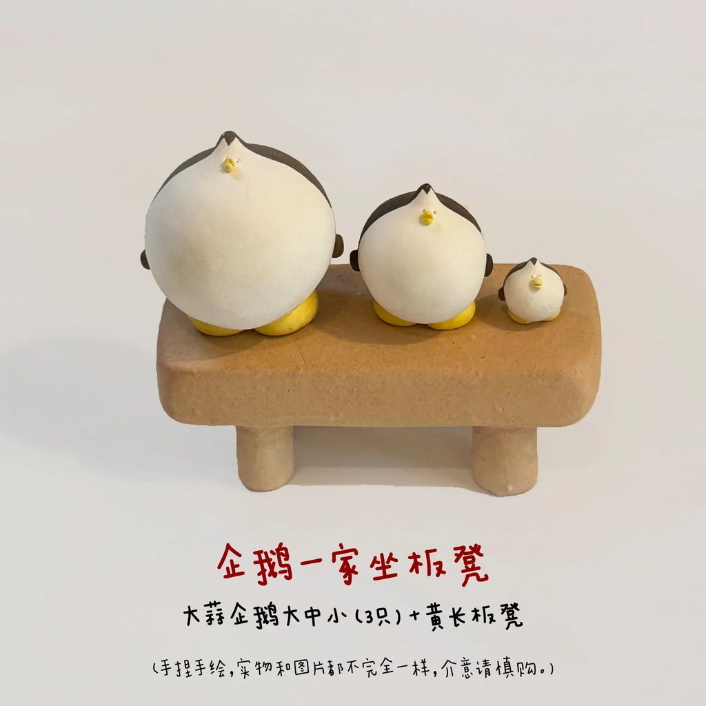 Penguin ceramic figurines | Set - PetCeramicArt