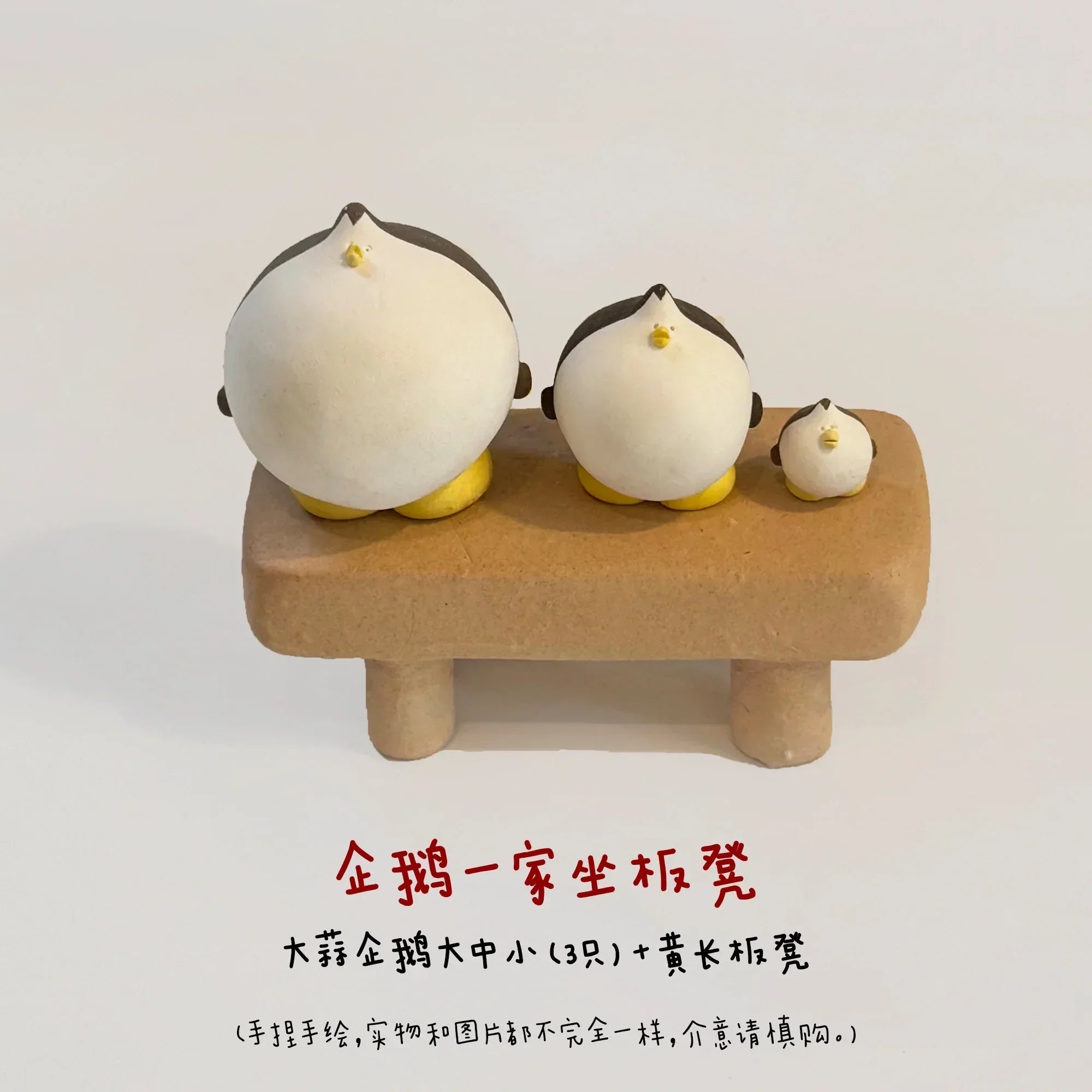 Penguin ceramic figurines | Set - PetCeramicArt