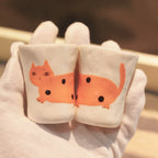 Couple's mugs | Handmade sausage cat - PetCeramicArt