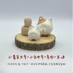 Samoyed mini plush toy | Handmade gift - PetCeramicArt