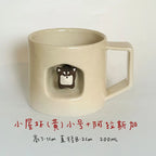 Magnetic dog-shaped coffee cup - PetCeramicArt