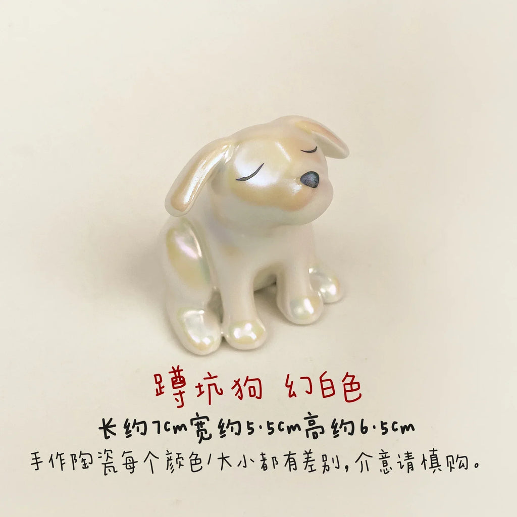 Sitting dog | Handmade ceramic - PetCeramicArt